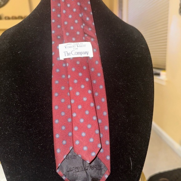 Robert Talbott Hand-Sewn Silk Tie Red Polka Dot - Picture 3 of 8